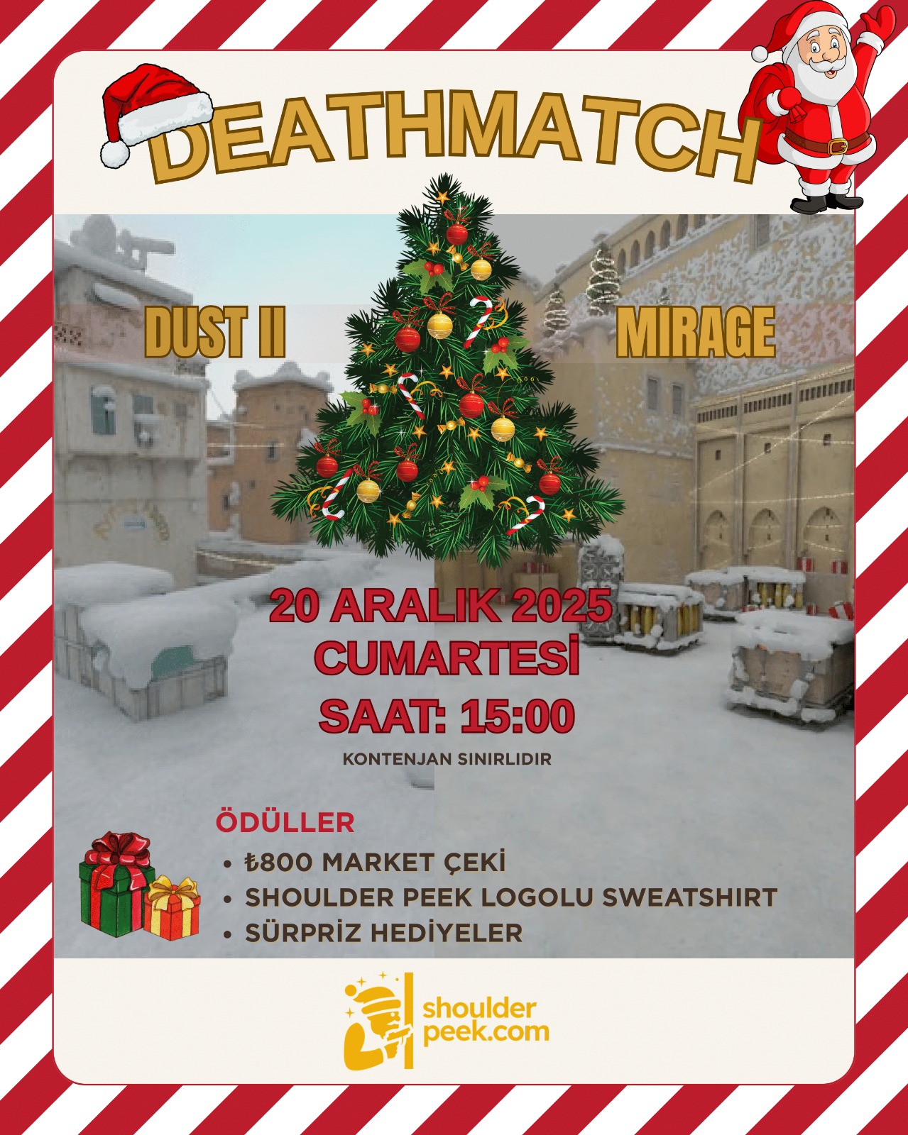 🎄 Yılbaşı CS2 Deathmatch Etkinliği! 🎮✨